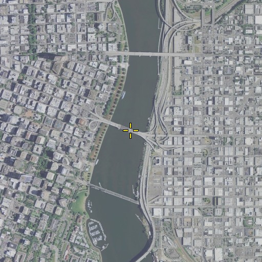 Aerial/Satellite Image of Morrison Bridge, OR