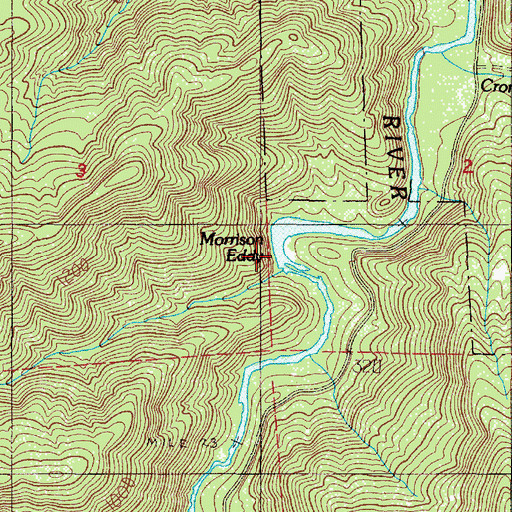 Topographic Map of Morrison Eddy, OR