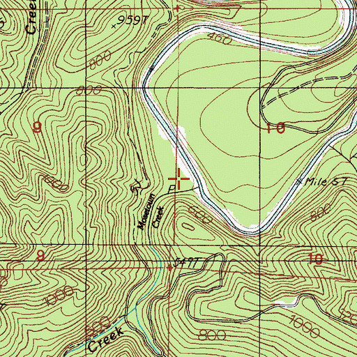Topographic Map of Mosetown Creek, OR