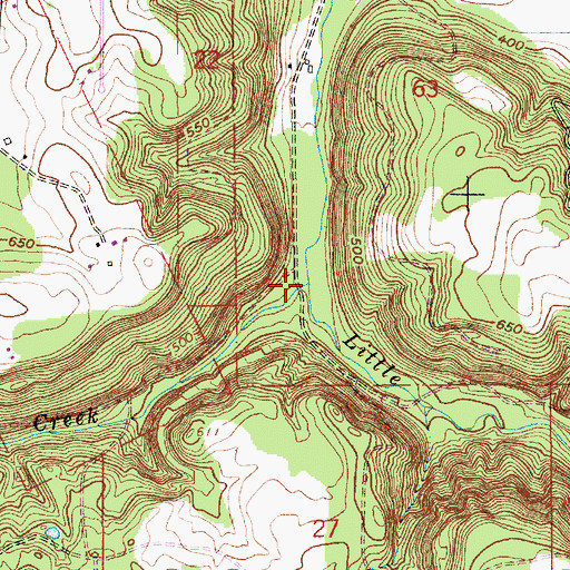 Topographic Map of Mosier Creek, OR