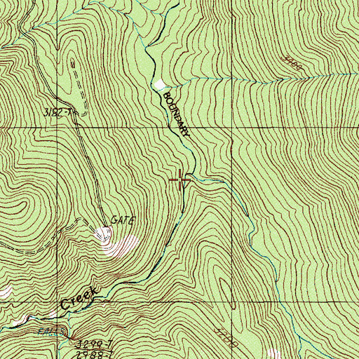 Topographic Map of Mosquito Creek, OR