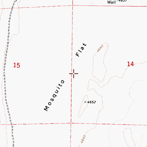 Topographic Map of Mosquito Flat, OR