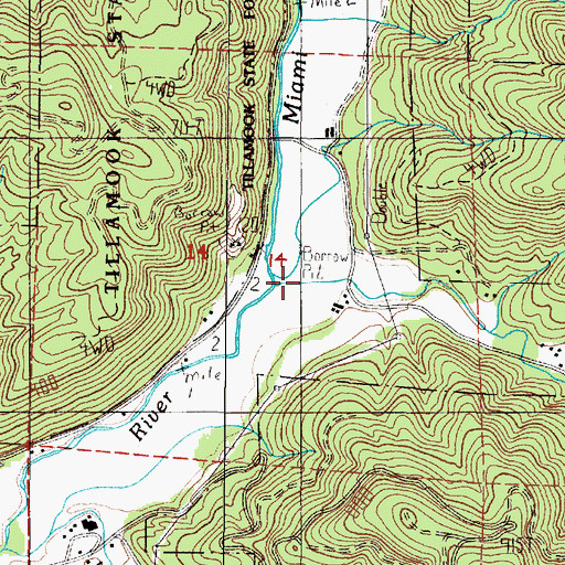 Topographic Map of Moss Creek, OR