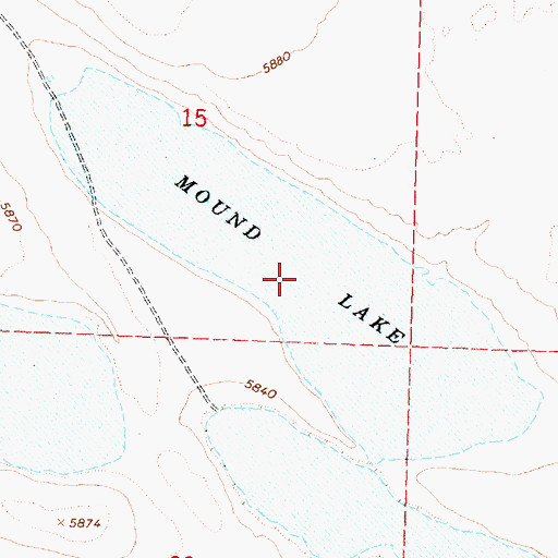 Topographic Map of Mound Lake, OR