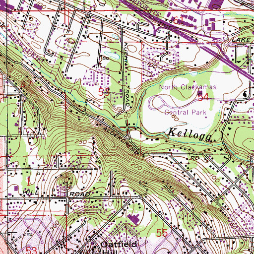 Topographic Map of Mount Scott Creek, OR