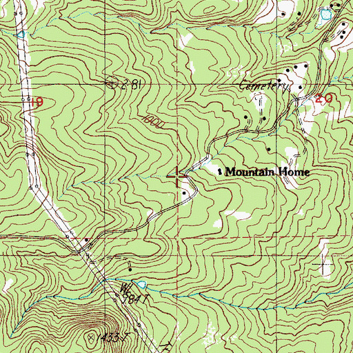 Topographic Map of Mountain Home, OR