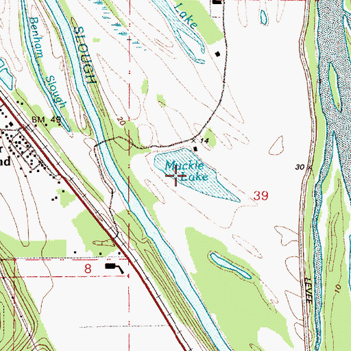 Topographic Map of Muckle Lake, OR