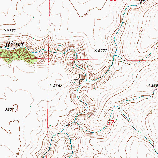 Topographic Map of Mud Creek, OR