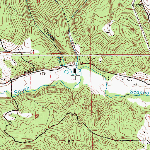Topographic Map of Mud Creek, OR
