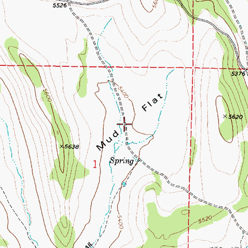 Topographic Map of Mud Flat, OR