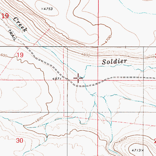 Topographic Map of Mud Flat Creek, OR