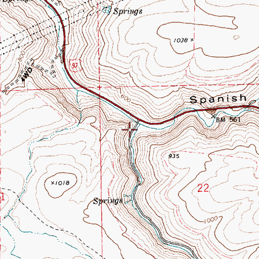 Topographic Map of Mud Hollow, OR