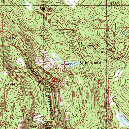 Topographic Map of Mud Lake, OR