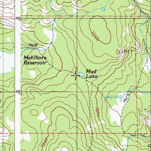 Topographic Map of Mud Lake, OR