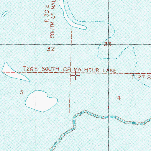 Topographic Map of Mud Lake, OR