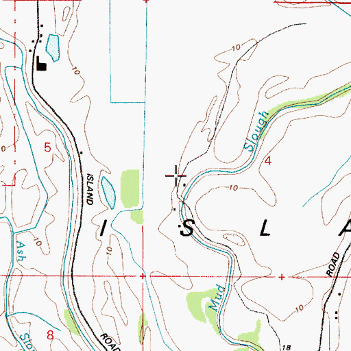 Topographic Map of Mud Slough, OR
