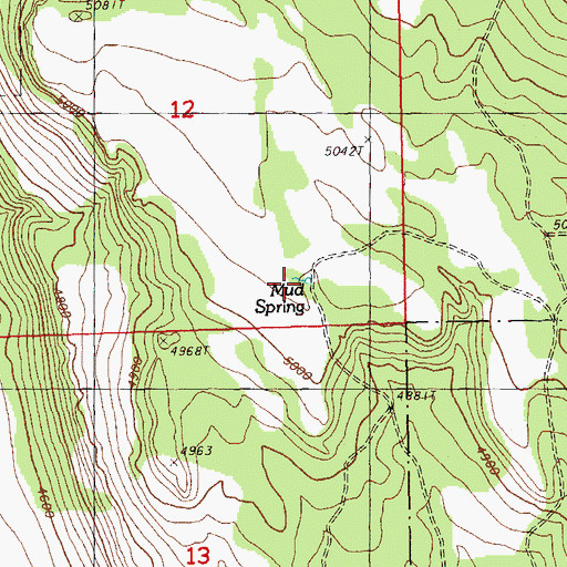 Topographic Map of Mud Spring, OR