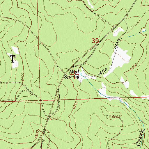 Topographic Map of Mud Spring, OR