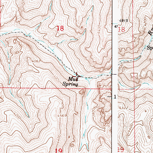 Topographic Map of Mud Spring, OR