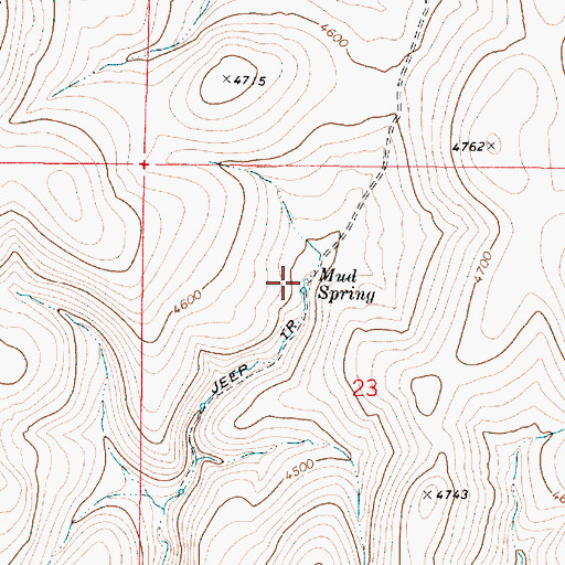 Topographic Map of Mud Spring, OR