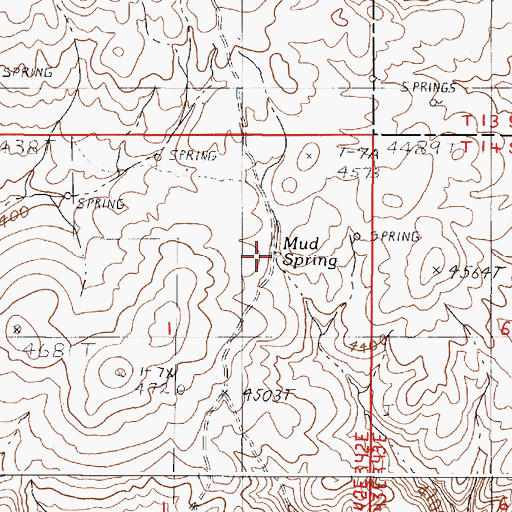 Topographic Map of Mud Spring, OR