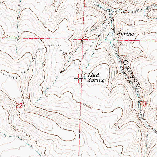 Topographic Map of Mud Spring, OR