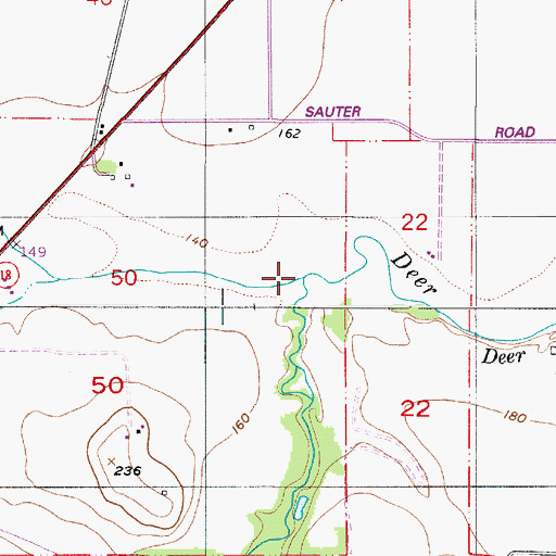 Topographic Map of Muddy Creek, OR