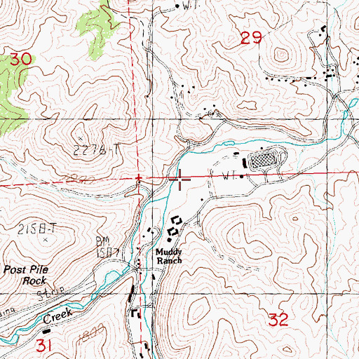 Topographic Map of Muddy Reservoir, OR