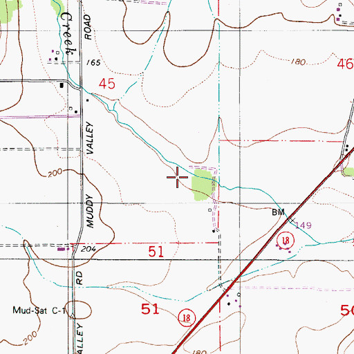 Topographic Map of Muddy Valley, OR