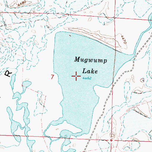 Topographic Map of Mugwump Lake, OR