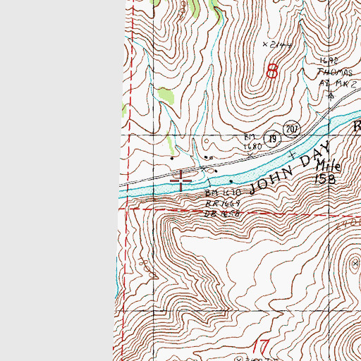 Topographic Map of Muleshoe Creek, OR