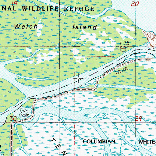 Topographic Map of Red Slough, OR