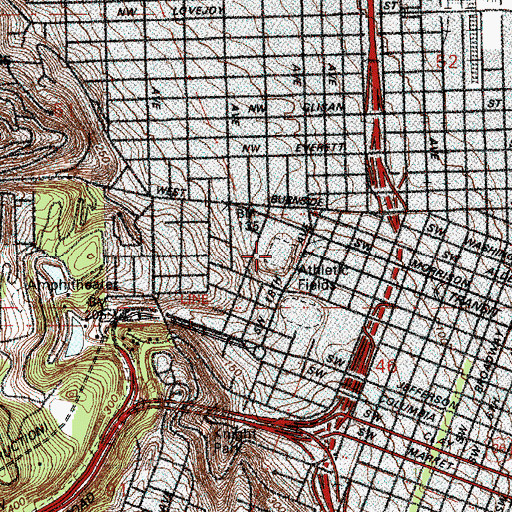 Topographic Map of Jeld - Wen Field, OR