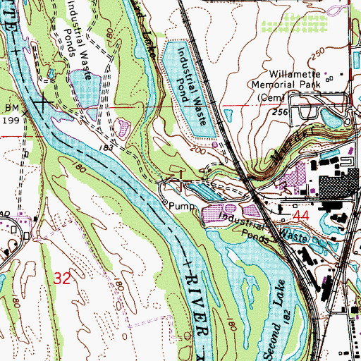 Topographic Map of Murder Creek, OR