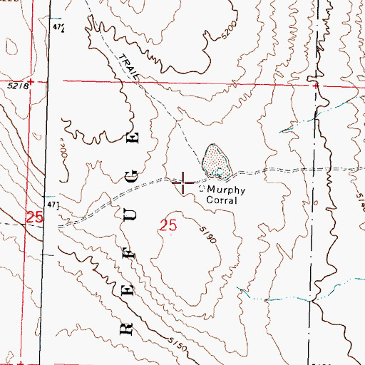 Topographic Map of Murphy Corral, OR