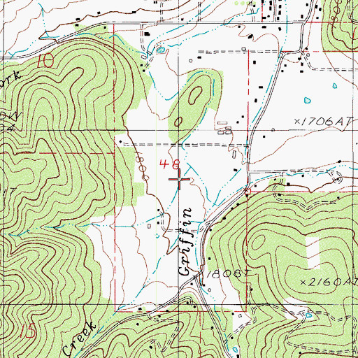 Topographic Map of Murphy Creek, OR
