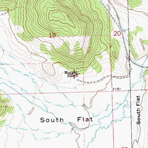 Topographic Map of Murphy Ranch, OR