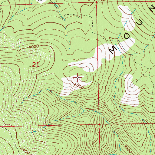 Topographic Map of Mutton Mountains, OR