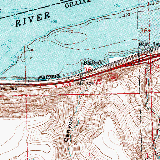 Topographic Map of Myers Canyon, OR