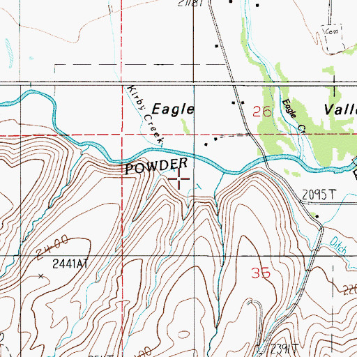 Topographic Map of Myers Gulch, OR