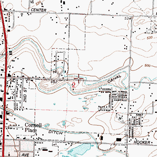 Topographic Map of N Canal, OR