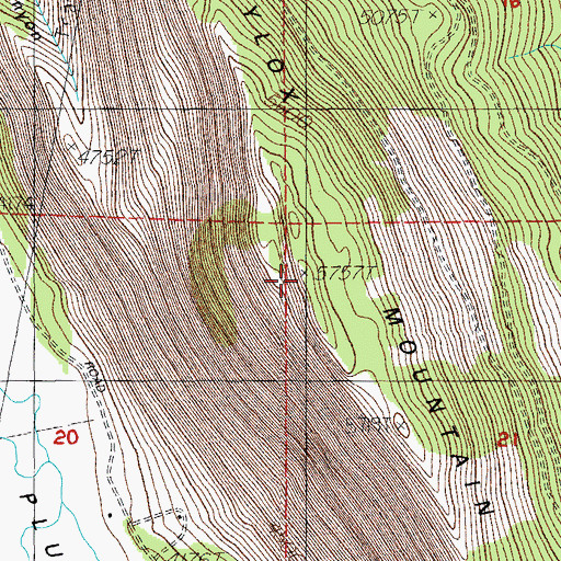 Topographic Map of Naylox Mountain, OR