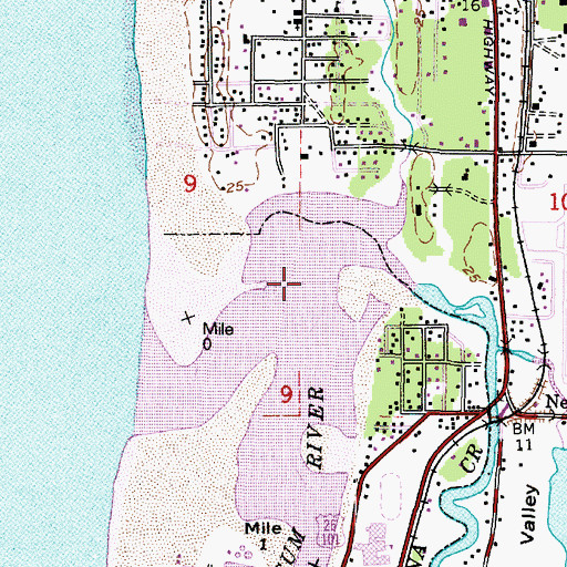 Topographic Map of Neawanna Creek, OR