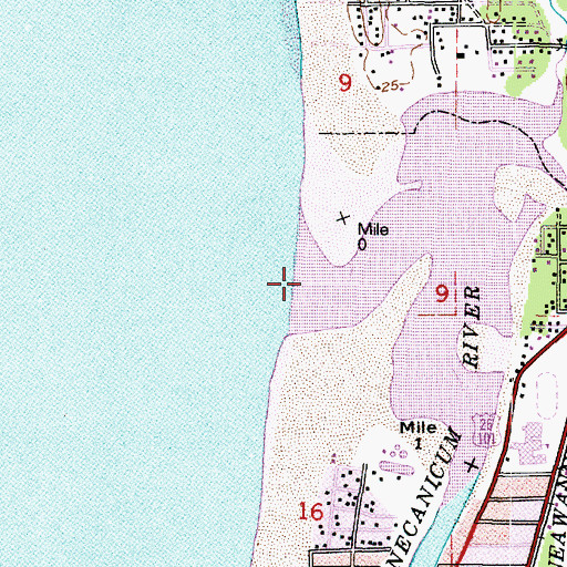 Topographic Map of Necanicum River, OR