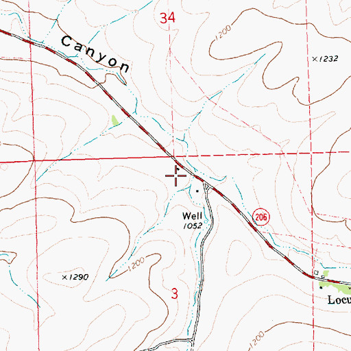 Topographic Map of Neece Canyon, OR
