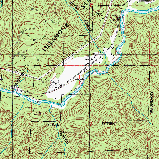 Topographic Map of Negro Jack Creek, OR