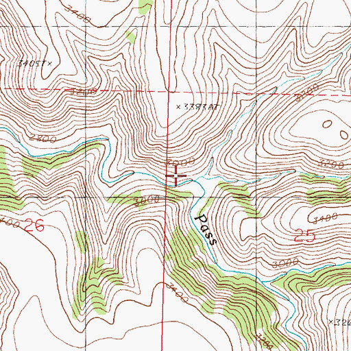 Topographic Map of Negro Gulch, OR