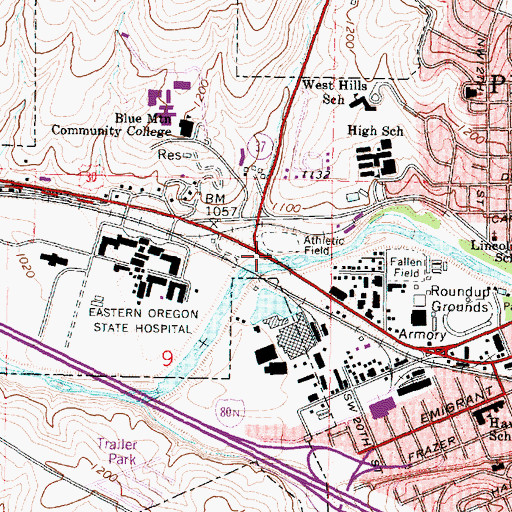 Topographic Map of Nelson Creek, OR