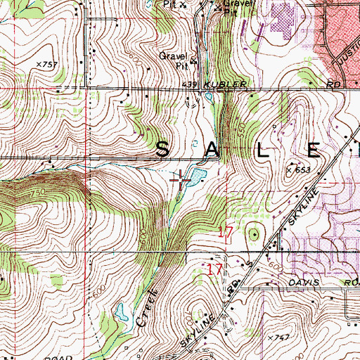 Topographic Map of Nelsons Pond, OR