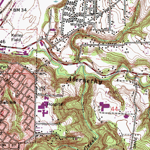 Topographic Map of Newell Creek, OR
